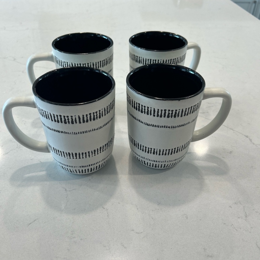 Hearth & Hand Black and White Patterned Mugs